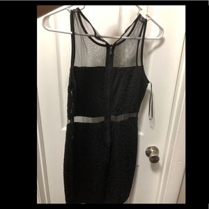 Black dress with Sheer shoulders and midsection